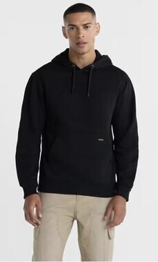 Brahma Men's Large Black Soot Pull-Over Kangaroo Pocket Work Hoodie HR13-39